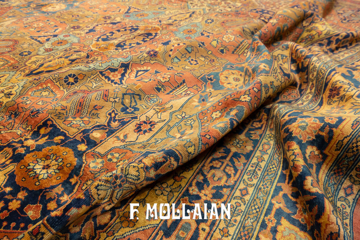 Tapis Indien Indo-Sarouk Avec Médaillon Spécial n°:93591489